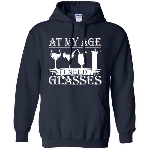 at my age i need glasses hoodie - navy blue