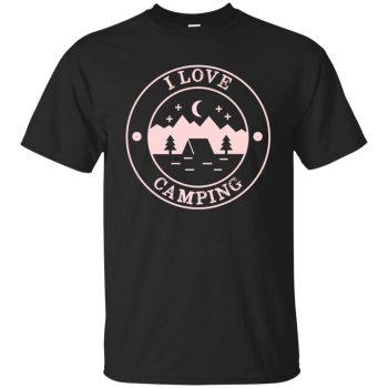 i love camping shirts - black