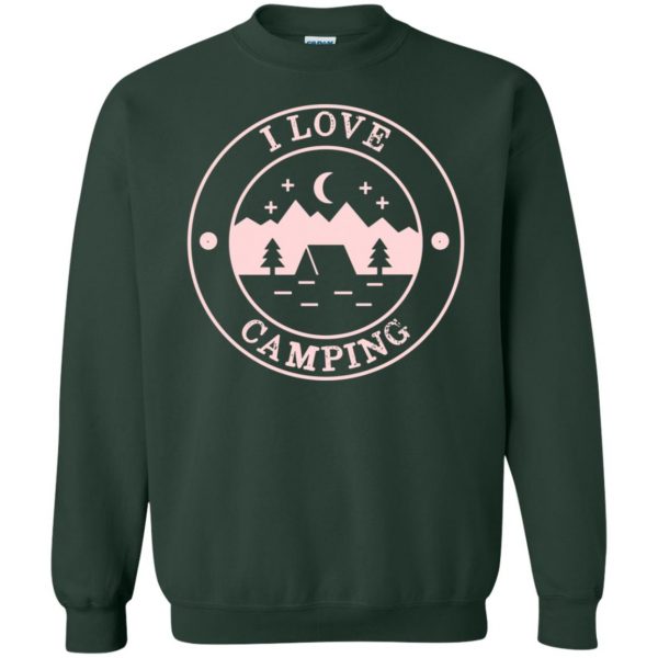 i love camping sweatshirt - forest green