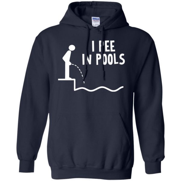 i pee in pools hoodie - navy blue