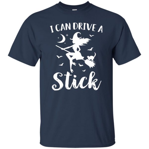 yes i can drive a stick t shirt - navy blue