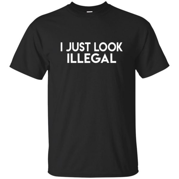 i only look illegal shirt - black