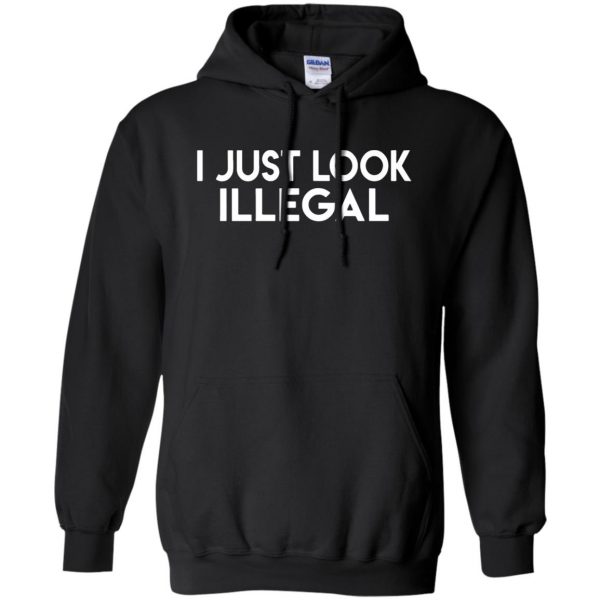 i only look illegal hoodie - black
