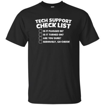 tech support shirt - black