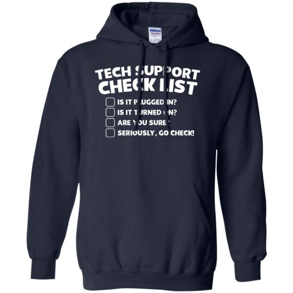 tech support hoodie - navy blue