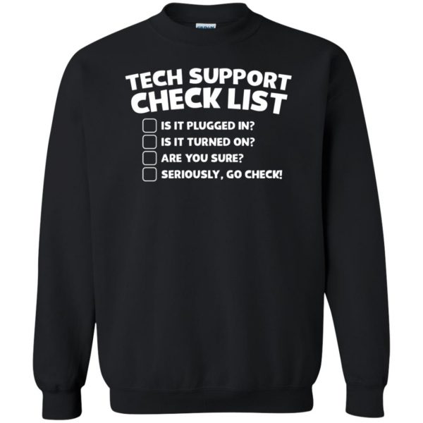 tech support sweatshirt - black