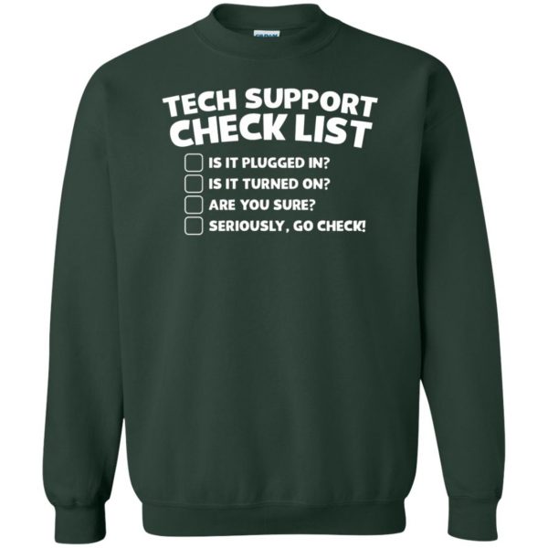 tech support sweatshirt - forest green