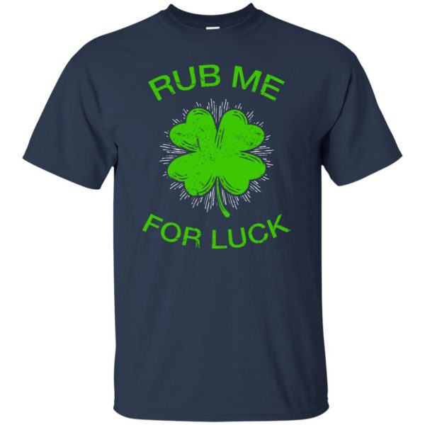 rub me for luck t shirt - navy blue