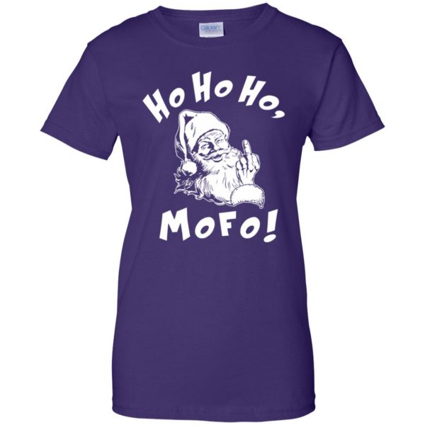 ho ho ho womens t shirt - lady t shirt - purple