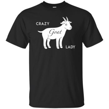 crazy goat lady shirt - black