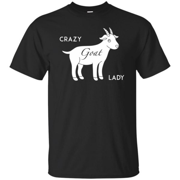 crazy goat lady shirt - black
