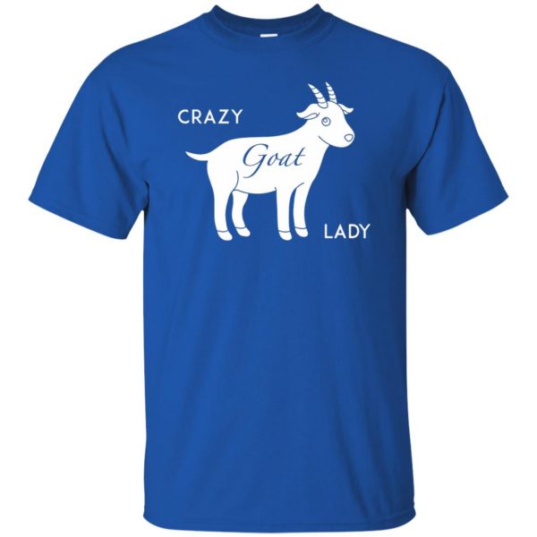 crazy goat lady t shirt - royal blue