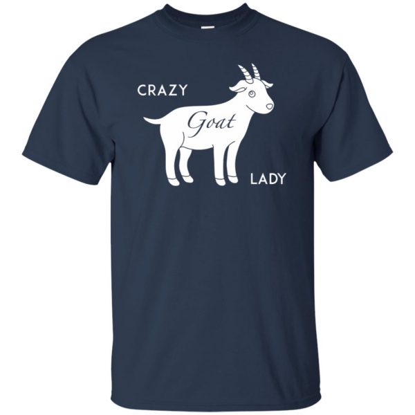 crazy goat lady t shirt - navy blue