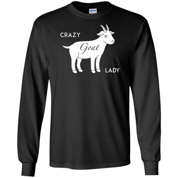 crazy goat lady long sleeve - black