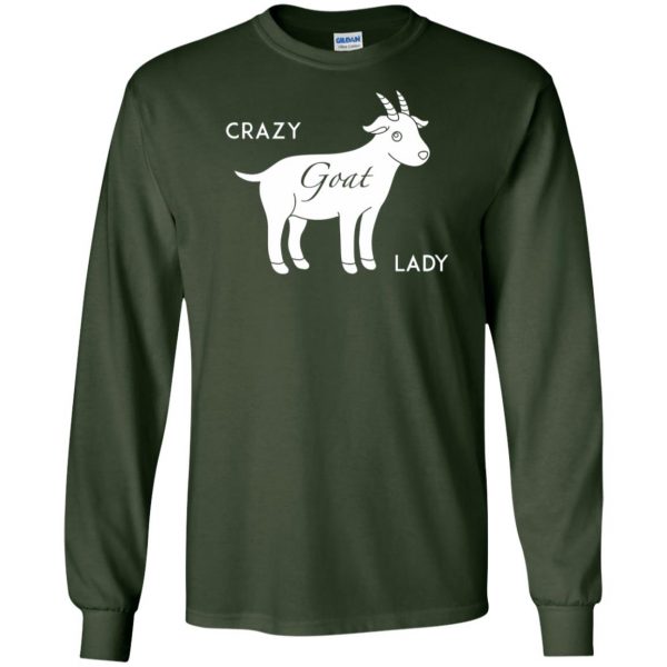 crazy goat lady long sleeve - forest green
