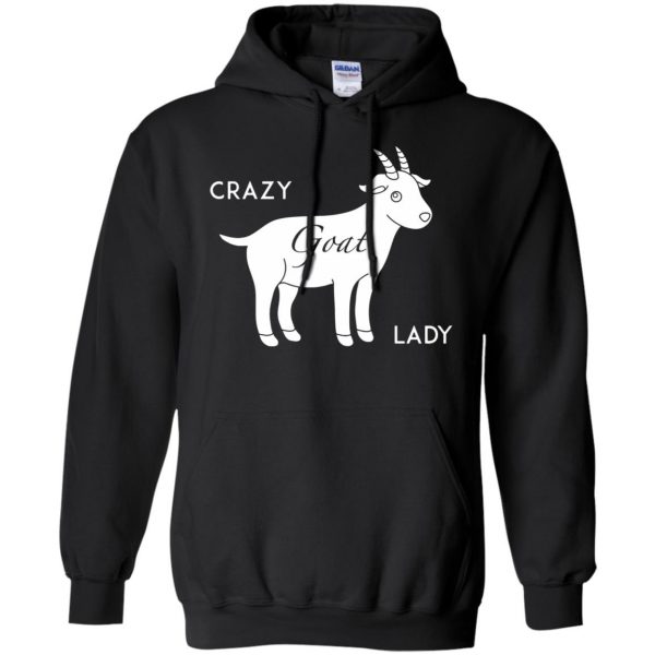 crazy goat lady hoodie - black