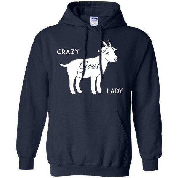 crazy goat lady hoodie - navy blue