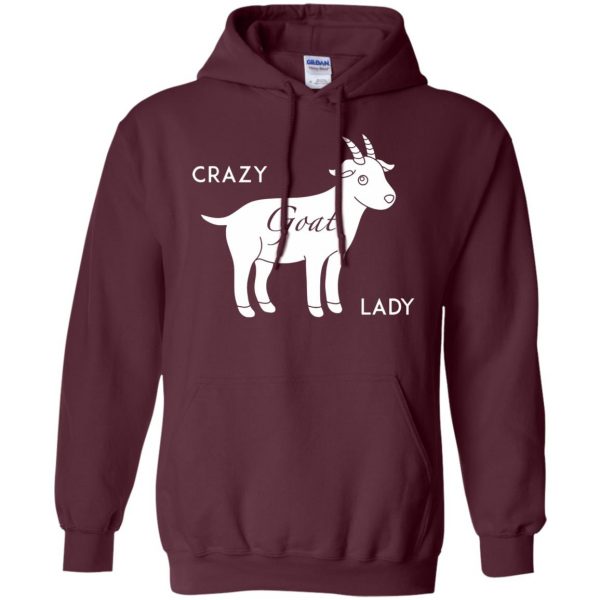 crazy goat lady hoodie - maroon