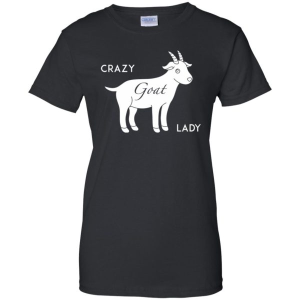 crazy goat lady womens t shirt - lady t shirt - black