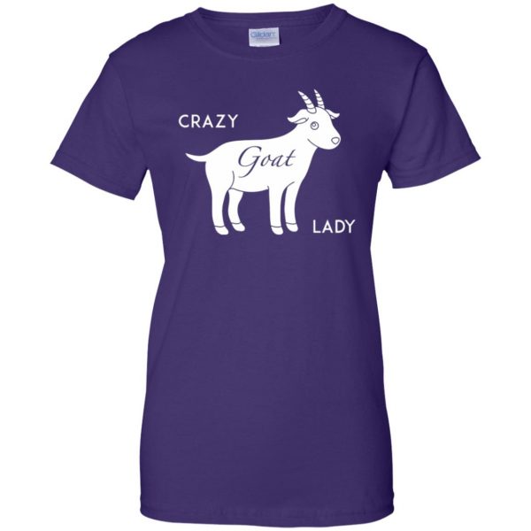 crazy goat lady womens t shirt - lady t shirt - purple