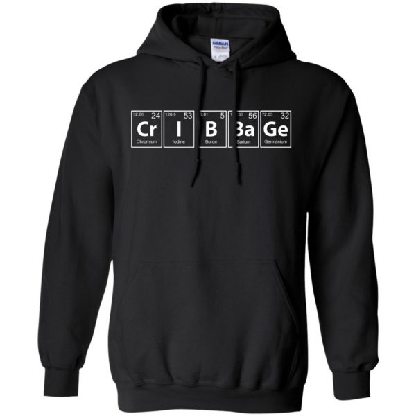 cribbage hoodie - black