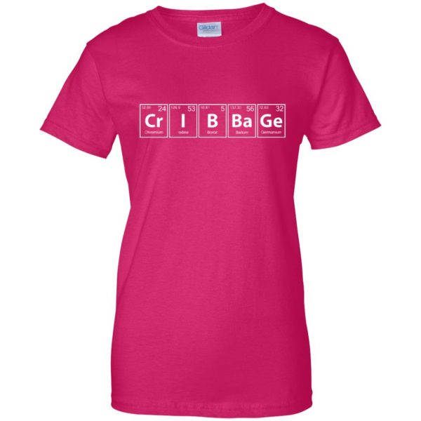 cribbage womens t shirt - lady t shirt - pink heliconia