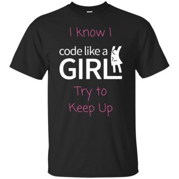 code like a girl shirt - black