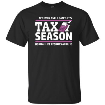 tax season t shirts - black