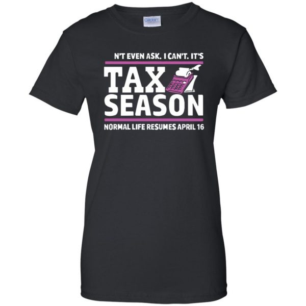 tax season womens t shirt - lady t shirt - black