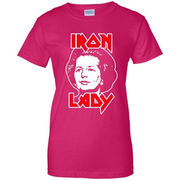 margaret thatcher womens t shirt - lady t shirt - pink heliconia