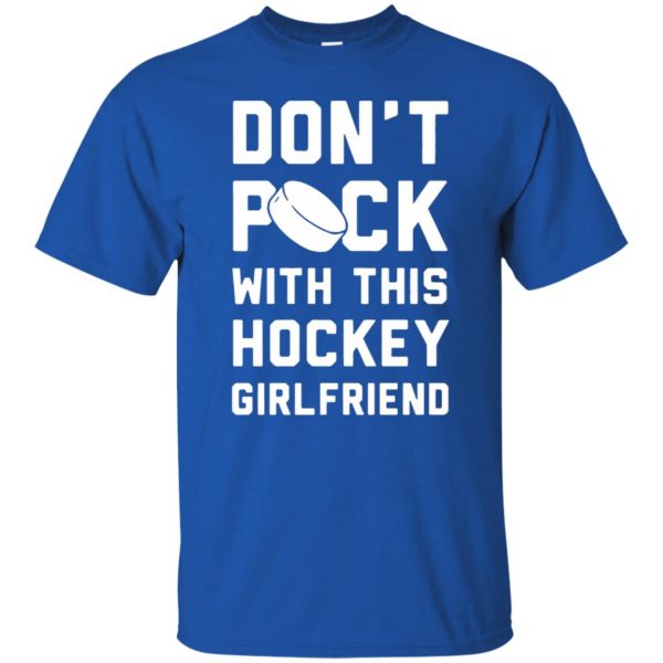 hockey girlfriend t shirt - royal blue
