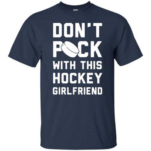 hockey girlfriend t shirt - navy blue
