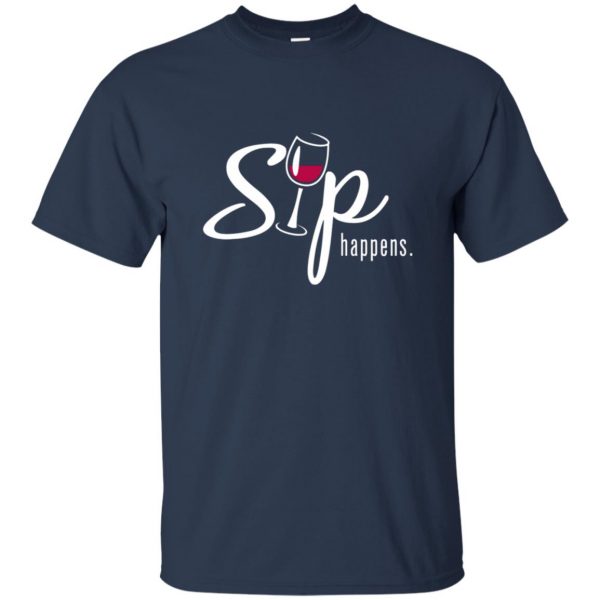 sip happens t shirt - navy blue