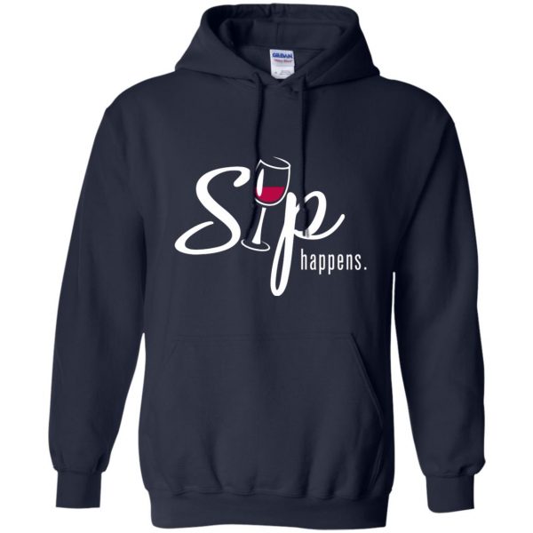 sip happens hoodie - navy blue