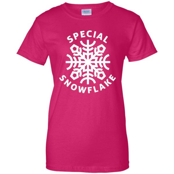 special snowflake womens t shirt - lady t shirt - pink heliconia