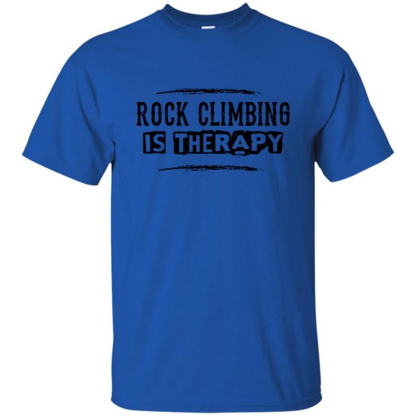 funny rock climbing t shirt - royal blue