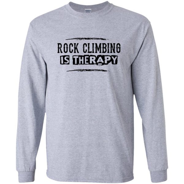 funny rock climbing long sleeve - sport grey