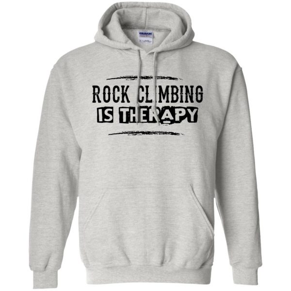 funny rock climbing hoodie - ash