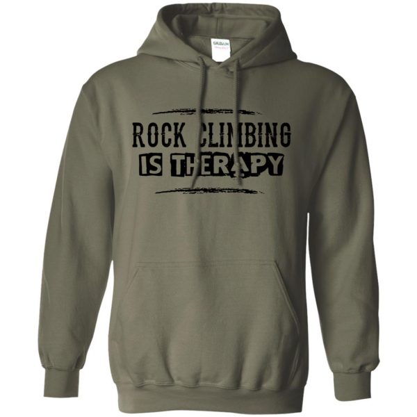 funny rock climbing hoodie - military green