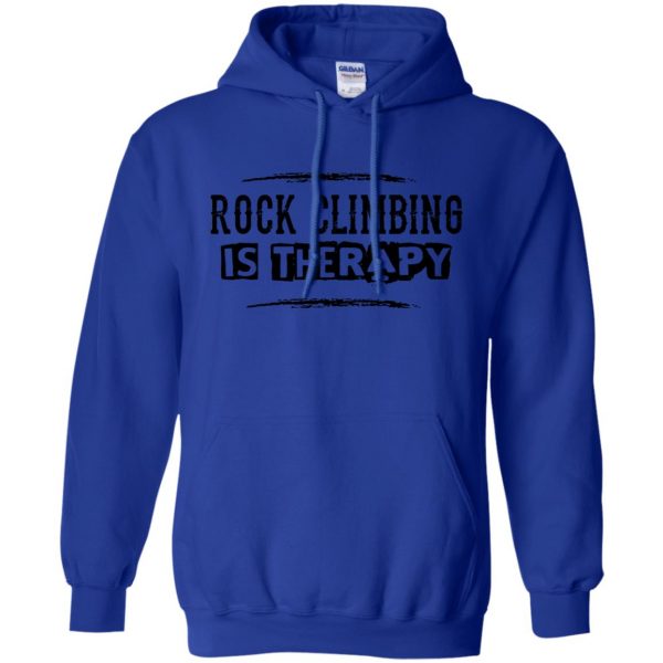 funny rock climbing hoodie - royal blue
