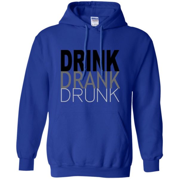 drink drank drunk hoodie - royal blue