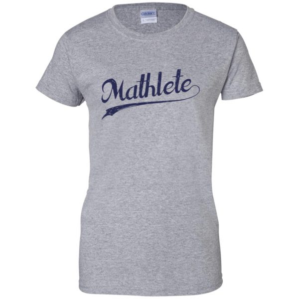 mathlete womens t shirt - lady t shirt - sport grey