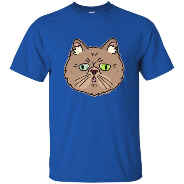 persian cat t shirt - royal blue