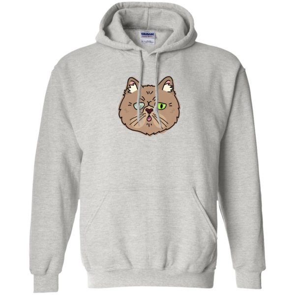 persian cat hoodie - ash