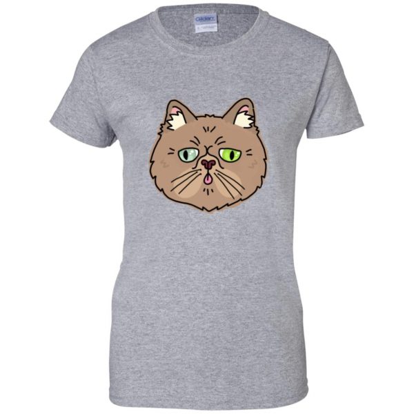 persian cat womens t shirt - lady t shirt - sport grey