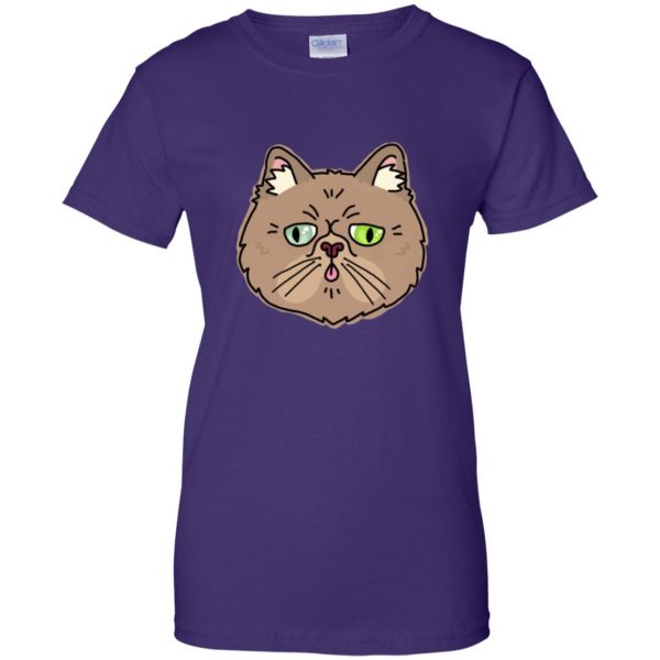 persian cat womens t shirt - lady t shirt - purple