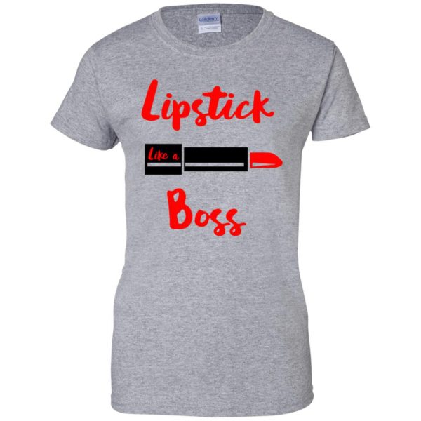 lipstick womens t shirt - lady t shirt - sport grey