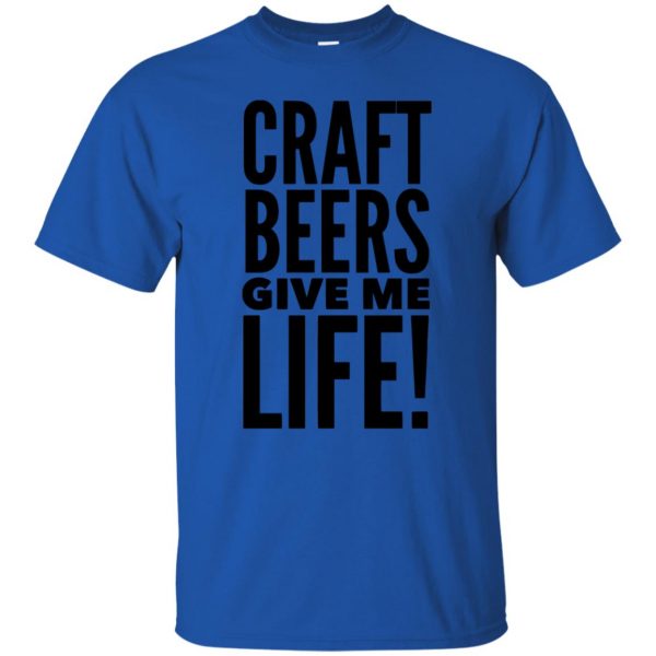 craft beer t shirt - royal blue