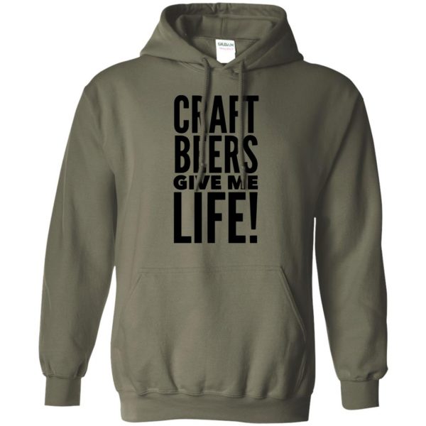 craft beer hoodie - military green