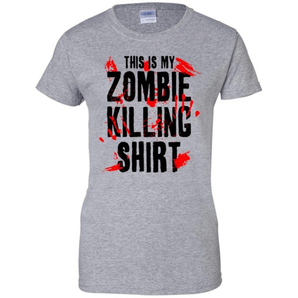 this is my zombie killing womens t shirt - lady t shirt - sport grey